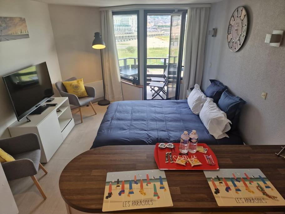 Le Cocooning-Studio Deauville Marina Avec Terrasse Vue Mer Et Plage Екстериор снимка